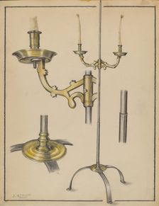 Candlestand, c. 1936. Creator: Jack Staloff