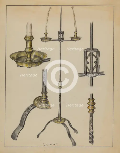 Candlestand, c. 1936. Creator: Jack Staloff.