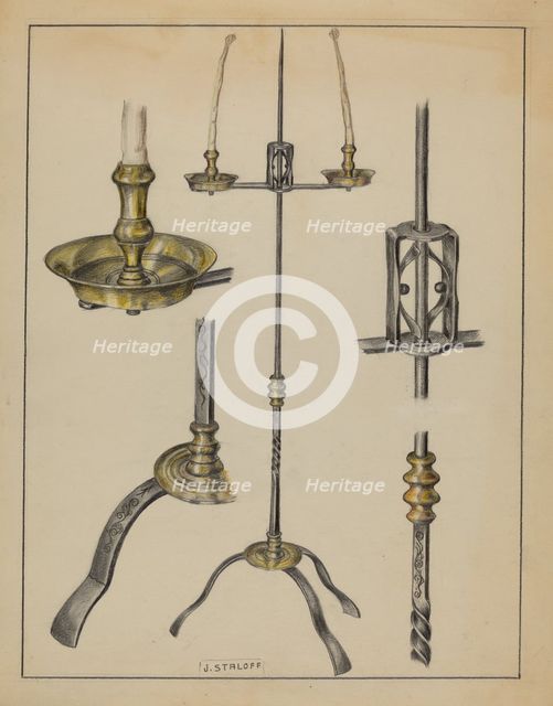 Candlestand, c. 1936. Creator: Jack Staloff.