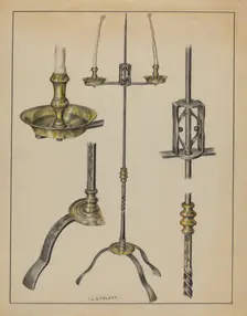 Candlestand, c. 1936. Creator: Jack Staloff