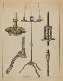 Candlestand, c. 1936. Creator: Jack Staloff