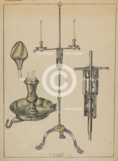 Candlestand, c. 1936. Creator: Jack Staloff.