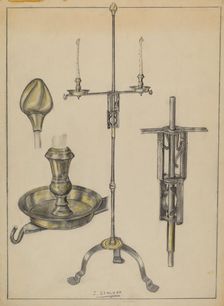 Candlestand, c. 1936. Creator: Jack Staloff