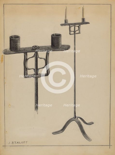Candlestand, c. 1936. Creator: Jack Staloff.