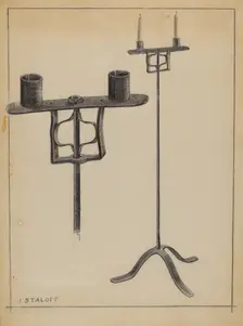 Candlestand, c. 1936. Creator: Jack Staloff