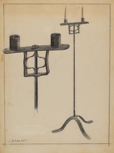 Candlestand, c. 1936. Creator: Jack Staloff