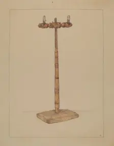 Candlestand, c. 1936. Creator: Rosa Burger