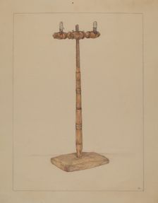 Candlestand, c. 1936. Creator: Rosa Burger