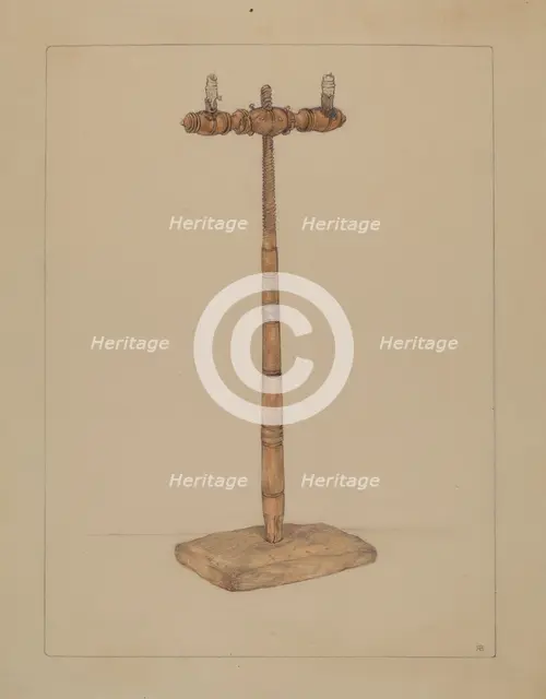 Candlestand, c. 1936. Creator: Rosa Burger.
