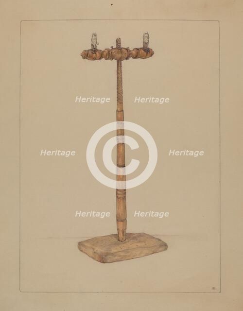 Candlestand, c. 1936. Creator: Rosa Burger.