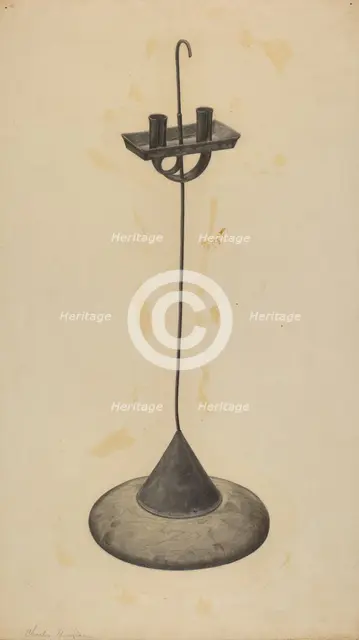 Candlestand, c. 1938. Creator: Charles Garjian.