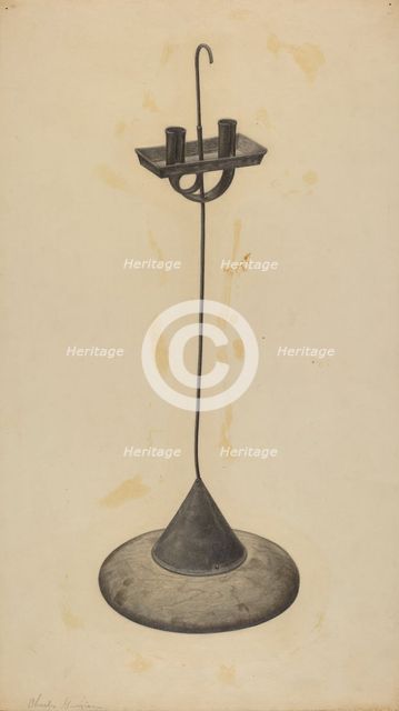 Candlestand, c. 1938. Creator: Charles Garjian.