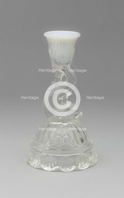 Candlestick, 1850/70. Creator: Boston and Sandwich Glass Company.