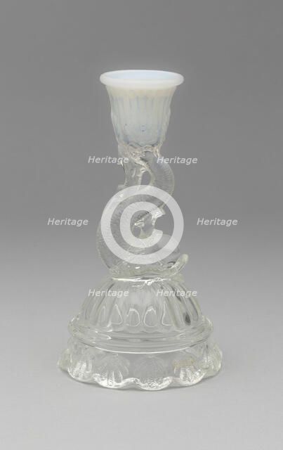 Candlestick, 1850/70. Creator: Boston and Sandwich Glass Company.