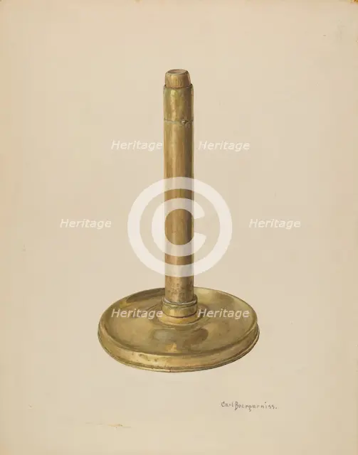 Candlestick, 1935/1942. Creator: Carl Buergerniss.