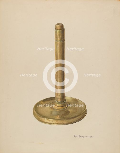 Candlestick, 1935/1942. Creator: Carl Buergerniss.