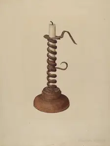 Candlestick, 1935/1942. Creator: Christabel Scrymser