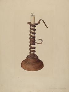 Candlestick, 1935/1942. Creator: Christabel Scrymser