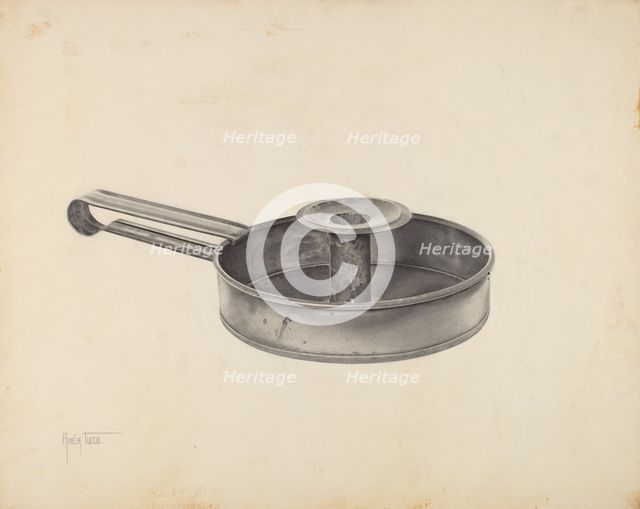 Candlestick, 1935/1942. Creator: Amelia Tuccio.