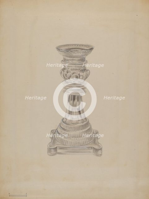 Candlestick, 1935/1942. Creator: Gertrude Lemberg.
