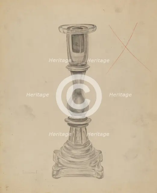 Candlestick, 1935/1942. Creator: Gertrude Lemberg.