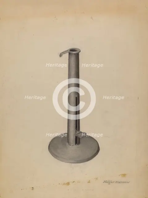 Candlestick, 1935/1942. Creator: Holger Hansen.