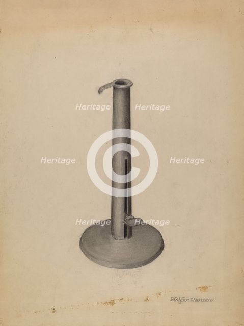 Candlestick, 1935/1942. Creator: Holger Hansen.