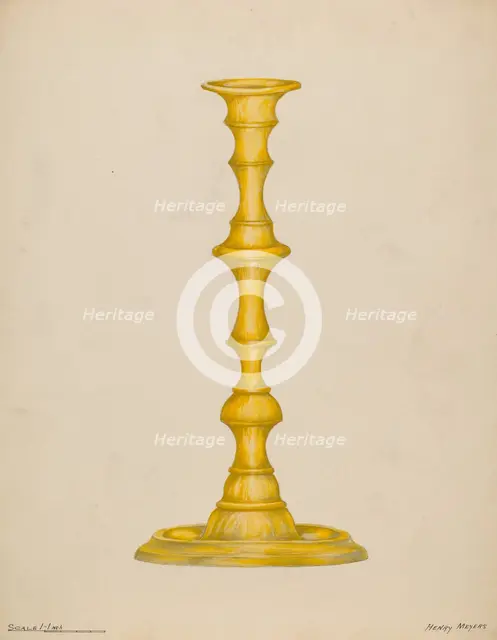 Candlestick, 1935/1942. Creator: Henry Meyers.