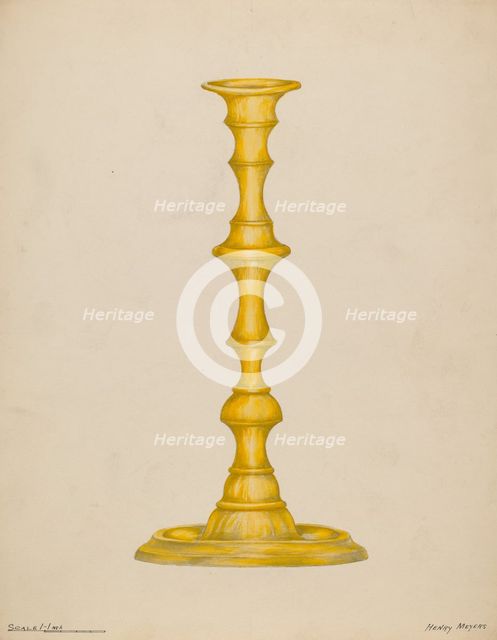 Candlestick, 1935/1942. Creator: Henry Meyers.