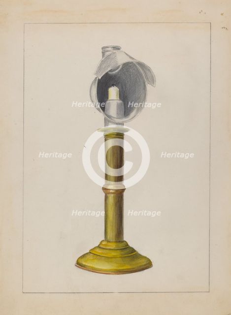 Candlestick, 1935/1942. Creator: Hester Duany.