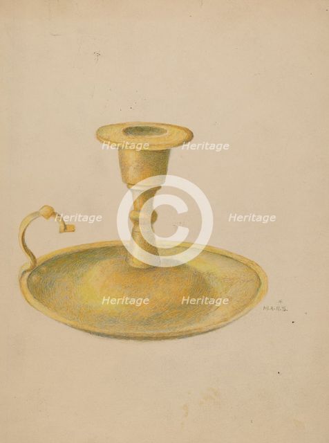 Candlestick, 1935/1942. Creator: Margaret Stottlemeyer.