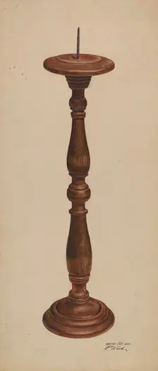 Candlestick, 1935/1942. Creator: Paul Ward
