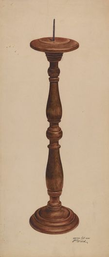 Candlestick, 1935/1942. Creator: Paul Ward