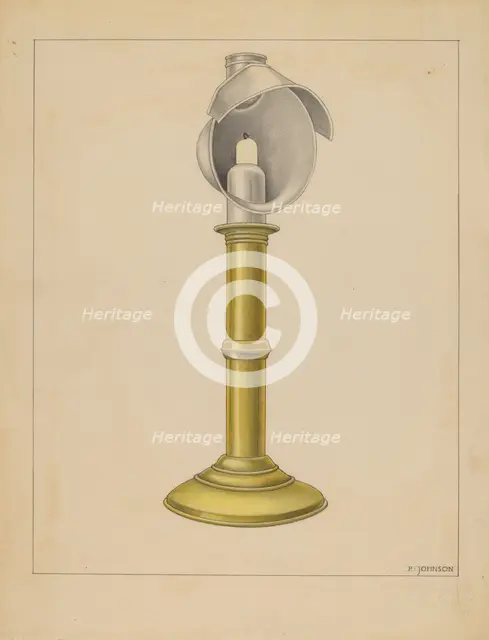 Candlestick, 1935/1942. Creator: Philip Johnson.