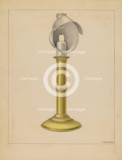 Candlestick, 1935/1942. Creator: Philip Johnson.
