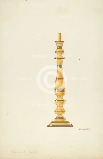 Candlestick, 1935/1942. Creator: Randolph F Miller.