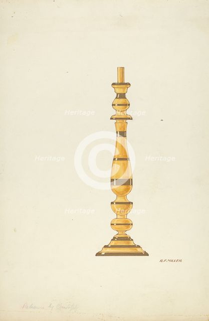 Candlestick, 1935/1942. Creator: Randolph F Miller.