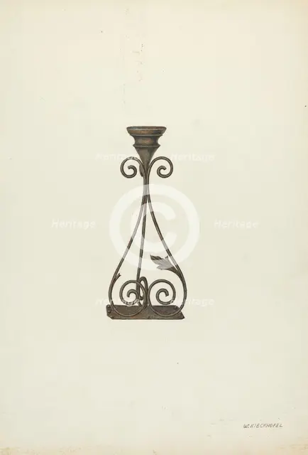 Candlestick, 1935/1942. Creator: William Kieckhofel.