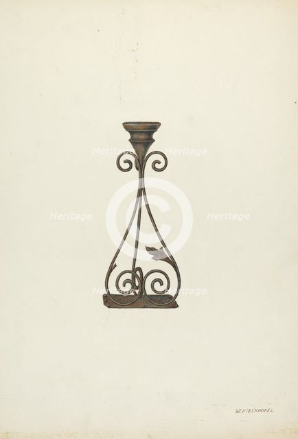 Candlestick, 1935/1942. Creator: William Kieckhofel.