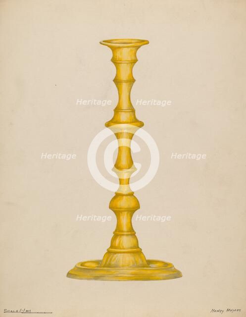 Candlestick, 1935/1942. Creator: Henry Meyers.