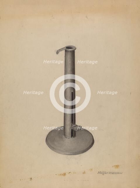 Candlestick, 1935/1942. Creator: Holger Hansen.