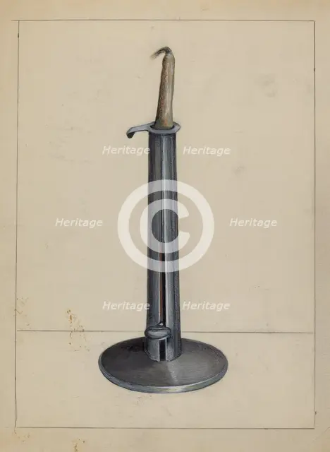 Candlestick, 1936. Creator: Holger Hansen.