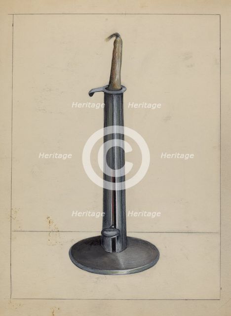 Candlestick, 1936. Creator: Holger Hansen.