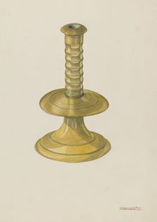 Candlestick, 1937. Creator: Irene M. Burge