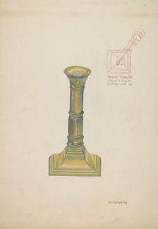 Candlestick, 1937. Creator: Irene M. Burge