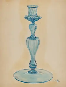 Candlestick, 1937. Creator: Ralph Atkinson