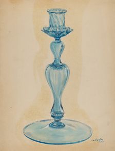 Candlestick, 1937. Creator: Ralph Atkinson
