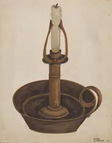 Candlestick, 1938. Creator: Marie Lutrell