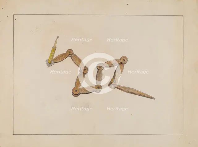 Candlestick, c. 1935. Creator: Benjamin Resnick.