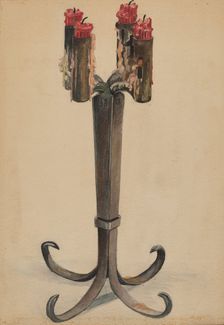Candlestick, c. 1936. Creator: Cecily Edwards